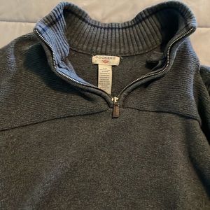 Large Dockers Gray Sweater-Zip Up